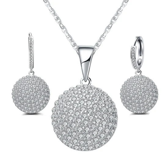 Votum Fashion 925 Seterling Silver 18K Plateado Moissanite Diamond Pendientes Joyas 14K Gold Necklace Mujeres Accesorios Personalización Conjunto de joyas
