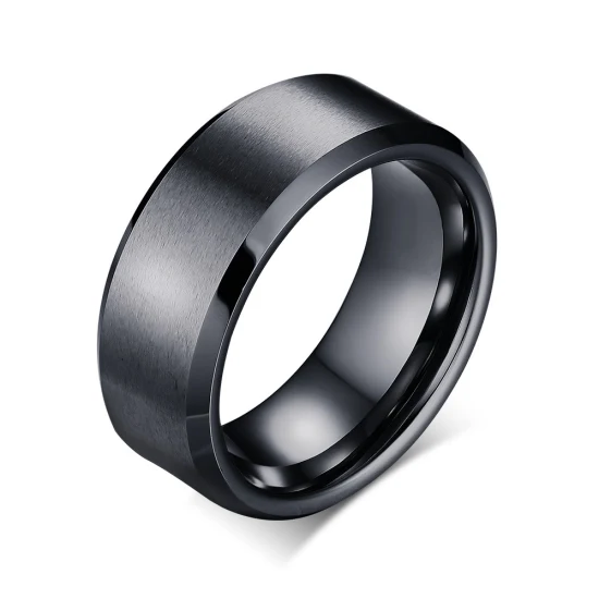 Anillo de tungsteno para hombre de 8 mm a la moda