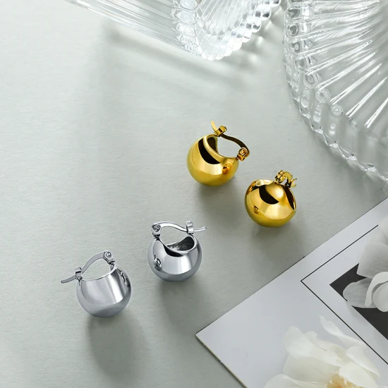 Nuevos diseñadores Joyas de moda Sin desgaste Chapado en oro de 18 quilates Pendientes chapados en IP / PVD Accesorios de joyería para mujer Pendientes de joyería de acero inoxidable Accesorios